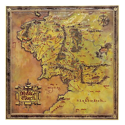 Fanattik Le Seigneur des Anneaux - Réplique Map Le Seigneur des Anneaux Limited Edition