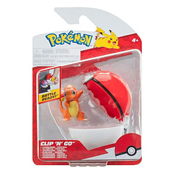 Jazwares Pokémon - Clip'n'Go Poké Balls Salamèche 1 & Poké Ball