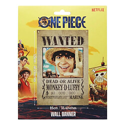 Fanattik Bannière One Piece Luffy Wanted - 120 x 85 cm pas cher