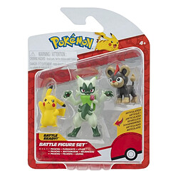 Avis Jazwares Pokémon - Pack 3 figurines First Partner Battle Figure Set Hélionceau, Pikachu & Matourgeon