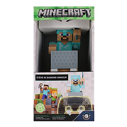 Exquisite Gaming Minecraft - Figurine Cable Guys Steve in Diamond Armour support de manette et support de téléphone 22cm