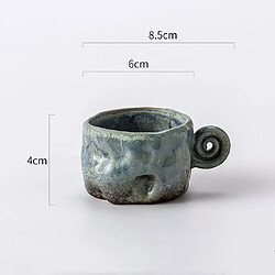 Avis Decopine Lot de 4 tasses espresso 50 ml en céramique – style wabi-sabi – Bleu