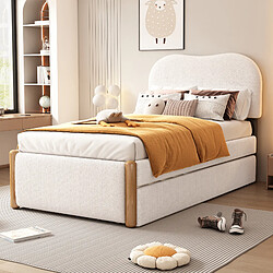 Avis OKWISH Lit gigogne 90x200 cm Lit gain de place - Blanc