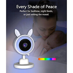 DZMDIP Babyphone Caméra avec Écran 3,5" - Vision Nocturne, Zoom 4X, Détection Température, Communication Bidirectionnelle, Veilleuse RGB pas cher