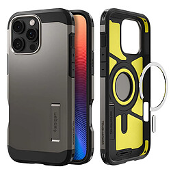 Spigen SGP Coque blindée MagSafe pour Iphone 16 Pro Max AntiChoc Gris foncé