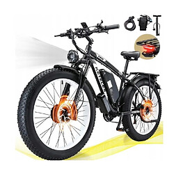 velo electrique KETELES K800 Moteur 2000W(2*1000W) - batterie 48V 23Ah - Autonomie 100km - avec pneus 20"*4.0 VTT homme