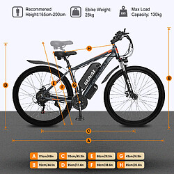 Acheter Gunai Vélo Électrique Adulte GN29 - Motor 1000W - Batteries 48V 15Ah - 21 Vitesses SHIMANO - Assistance 90KM - VTT/VAE urban