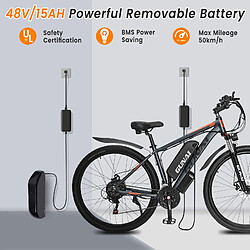 Avis Gunai Vélo Électrique Adulte GN29 - Motor 1000W - Batteries 48V 15Ah - 21 Vitesses SHIMANO - Assistance 90KM - VTT/VAE urban