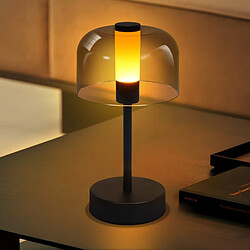 ZMH Lampe à Poser De Chevet LED à Piles Noire Intensité Variable Sans Fil Rechargeable Par USB-c