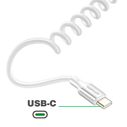 Acheter 4smarts Câble USB-C vers USB-C 240W 480 Mb/s Spiralé Rétractable 12 à 50cm Blanc