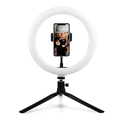 Imperia Ring light - Support de bureau pour smartphone avec lumière LED