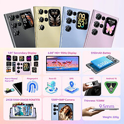 OUKITEL C62 Pro Smartphone Android 15 - 6,88" - 24Go+256Go 5150mAh 13MP Dual SIM 4G NFC