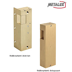 Beugnot gâche électrique en applique - Laiton brossé