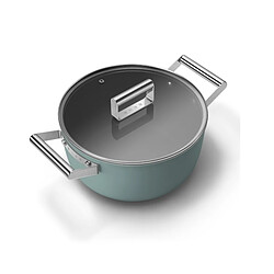 Faitout vert émeraude mat 24cm + couvercle - CSF2412EGM - SMEG