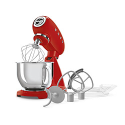 Avis Robot pâtissier multifonctions 4.8l 1000w rouge - SMF05RDEU - SMEG