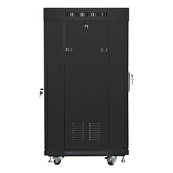 Baie de brassage Lanberg FF01-6622-12BL 22U, autoportante, noire pas cher