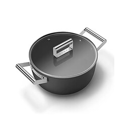 Faitout noir mat 24cm + couvercle - CSF2412BLM - SMEG