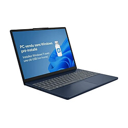 PC portable LENOVO IdeaPad Slim 3 15IRH10 | Sans Windows - 15,3 WUXGA IPS - Core i5-13420H - RAM 24 Go - SSD 1 To - AZERTY