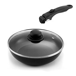 Cuisinox Arom - 1 sauteuse 24 cm avec couvercle et poignée amovible