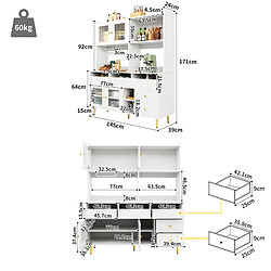 Acheter Okwish Vaisselier de cuisine - Blanc