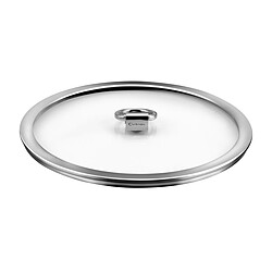 Cuisinox Ycône - Couvercle 24cm verre et poignée rabattable