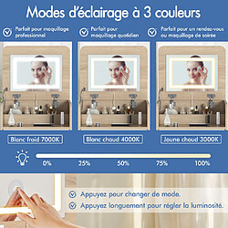 ALFORDSON Coiffeuse élégante pour chambres modernes, Avec miroir éclairé, plateau rabattable et rangement intégré