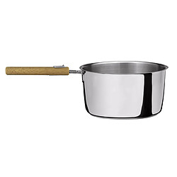 Cuisinox Malice - Série de 3 casseroles 16/18/20cm inox avec poignée effet bois clair