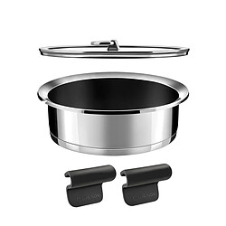 Cuisinox Ycône - Lot 1 sauteuse revêtement céramique 24 cm, 2 anses et 1 couvercle