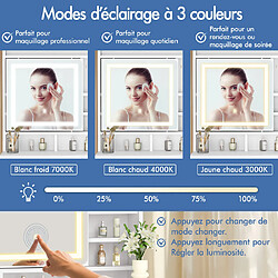 ALFORDSON Coiffeuse Avec Miroir, Miroir LED à Intensité Variable, Blanc