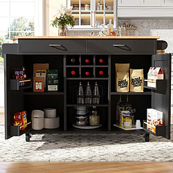 Avis Okwish Buffet de cuisine métal - Noir