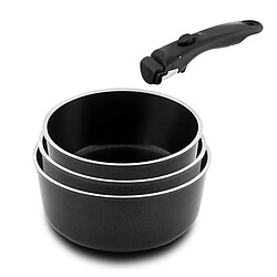 Cuisinox Arom - Série 3 casseroles 16, 18 et 20 cm avec poignée amovible