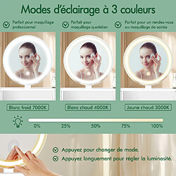 Alfordson Coiffeuse de chambre avec tabouret - Blanc