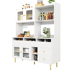 Okwish Vaisselier de cuisine - Blanc pas cher