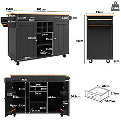 Acheter Okwish Buffet de cuisine métal - Noir