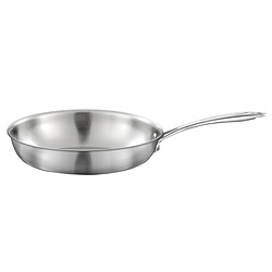 Cuisinox Gourmet - Lot de 1 poêle inox 28 cm, 1 sauteuse inox 24 cm, 1 pierre d'argent® citron 300 g pour l'entretien de l'inox