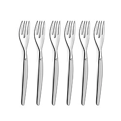 Lou Laguiole Jet Sablé - 6 fourchettes à gâteau