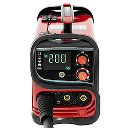 Helloshop26 Poste à souder professionnel MIG MAG 200 a facteur de marche 60% TIG LIFTARC MMA flux acier au carbone rouge 14_0009678