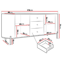 Acheter Bestmobilier Buffet bas Jaime - Beige