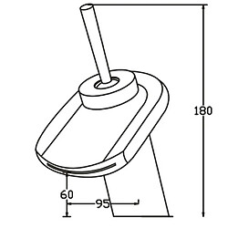 Autres Temps Robinet mitigeur cascade chromé pour vasque Bec bas salle de bain pas cher