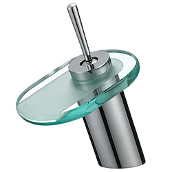 Autres Temps Robinet mitigeur cascade chromé pour vasque Bec bas salle de bain