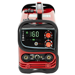 Helloshop26 Poste à souder professionnel à fil fourré 160 A facteur de marche 60% TIG LIFTARC MMA acier rouge 14_0009716