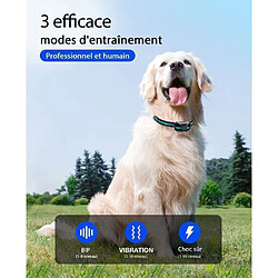 Collier Dressage Chien avec Télécommande 2600m Collier Anti aboiement pour Chiens de 3 à 55 Kg Rechargeable étanche 3 Modes