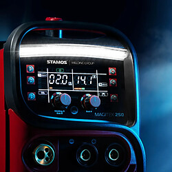 Helloshop26 Poste à souder professionnel mig mag 250 A facteur de marche 60% TIG LIFTARC MMA flux acier au carbone rouge 14_0009679