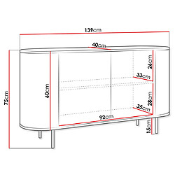 Bestmobilier Buffet bas Sansa - Bois pas cher