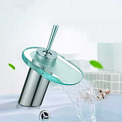 Autres Temps Robinet mitigeur cascade chromé pour vasque Bec bas salle de bain