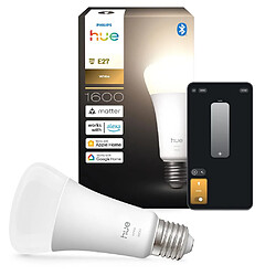 Ampoule connectée Philips Hue White E27 A21 100 W Blanc