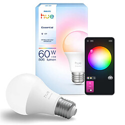 Ampoule connectée Philips Hue Essential E27 ambiance Blanc et couleur