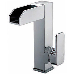 Autres Temps Mitigeur lumineux Led et bec Cascade Design Robinet vasque en laiton chromé