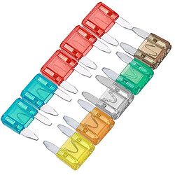 Dunlop Fusibles Voitures 10 pièces pour Protection Système Électrique Multicolore