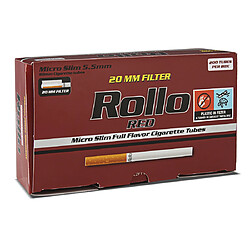 Boite de 200 tubes à cigarette Rollo Red Micro Slim